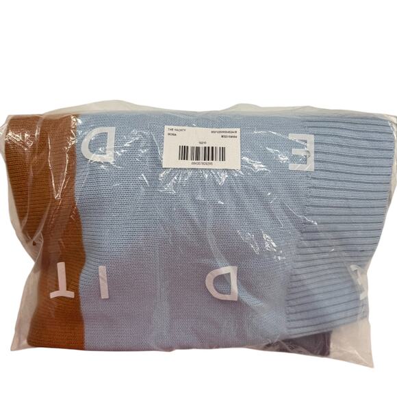 AYR Mens The Yachty Colorblock Sweater Extrafine Merino Wool Cotton Size M - Picture 6 of 10